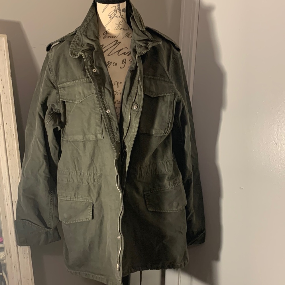 Olive Cargo pocket True Religion Utility Coat